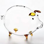 Tirelire cochon en verre pour collectionneur