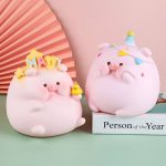 Tirelire cochon humoristique en céramique rose
