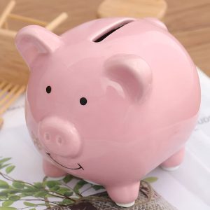 Tirelire cochon rose décorative et amusante