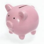 Tirelire rose en forme de cochon