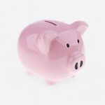 Tirelire en forme de cochon, objet de collection vintage