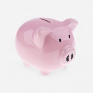 Tirelire en forme de cochon, objet de collection vintage