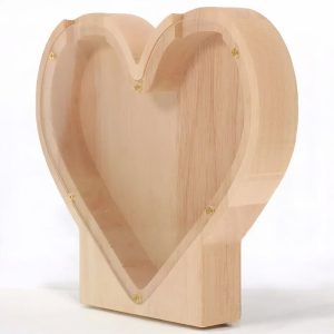 Tirelire mariage en forme de cœur pour les couples