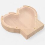 Tirelire décorative cœur pour collecte de fonds de mariage