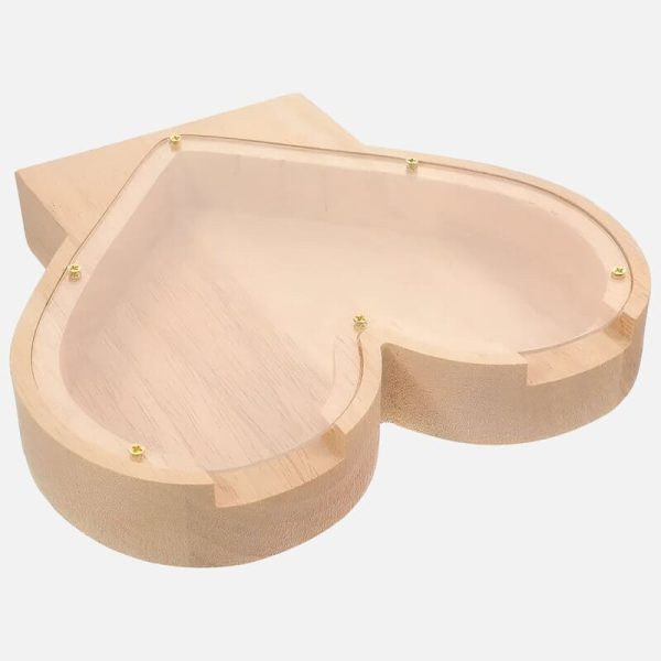 Accessoire de mariage : tirelire en cœur pour souvenirs