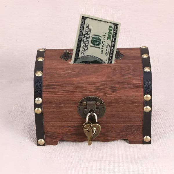 Coffre à Monnaie en Bois