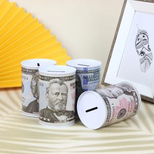 Tirelire en métal design conserve Dollar