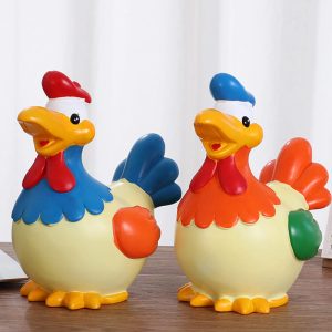 Tirelire animale en forme de coq pour économiser