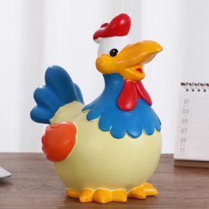 Tirelire coq amusante pour apprendre à épargner