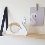 Tirelire transparente en forme de cygne design