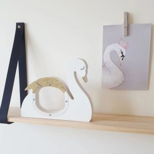 Tirelire transparente en forme de cygne design