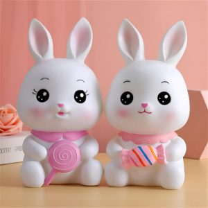 Tirelire décorative lapin en céramique