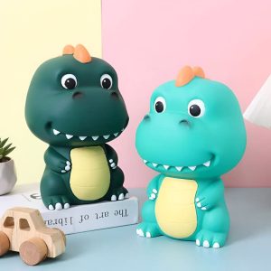 Tirelire dinosaure enfant en design coloré et amusant
