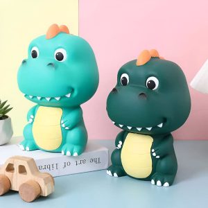 Tirelire dinosaure pour apprendre à économiser