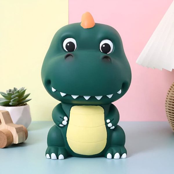 Tirelire enfant en forme de dinosaure, idéale pour les petits