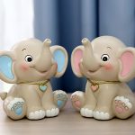 Tirelire éléphant bébé en céramique colorée