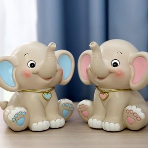 Tirelire éléphant bébé en céramique colorée