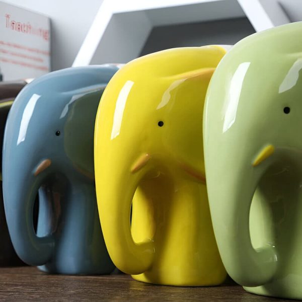 Tirelire en forme d'Éléphant en Céramique