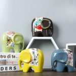 Tirelire Éléphant Design moderne en céramique colorée