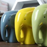 Éléphant design comme tirelire, décoratif et ludique