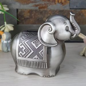 Tirelire en argent en forme d'éléphant