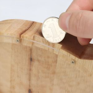 Éléphant en bois, tirelire amusante pour économiser des sous