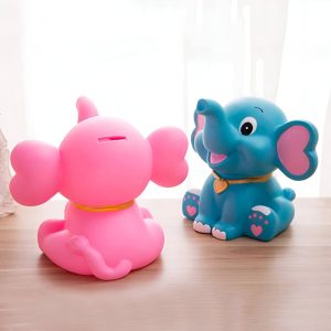 Tirelire Éléphant en rose et bleu pour enfants