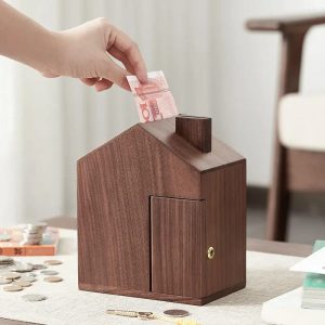Tirelire en Bois Maison