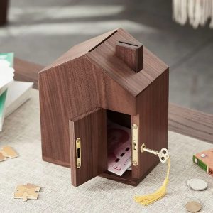 Tirelire Maison en Bois