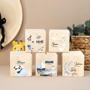 Tirelire en bois personnalisée pour enfant
