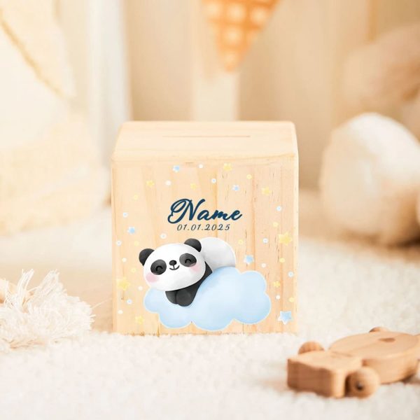 Tirelire personnalisée pour enfant en bois