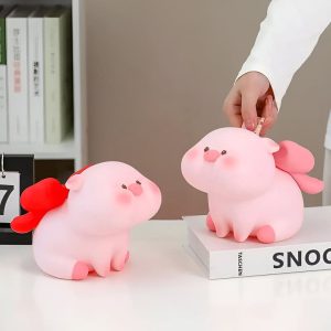 Tirelire cochon pour enfant en céramique colorée