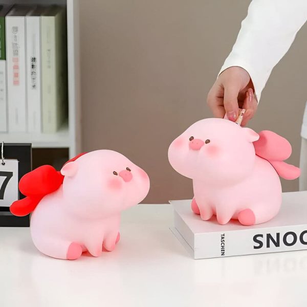 Tirelire cochon pour enfant en céramique colorée