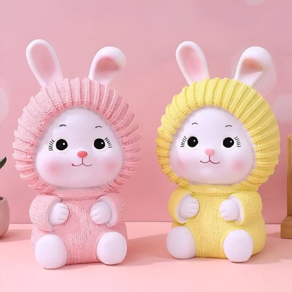Tirelire lapin colorée pour économiser