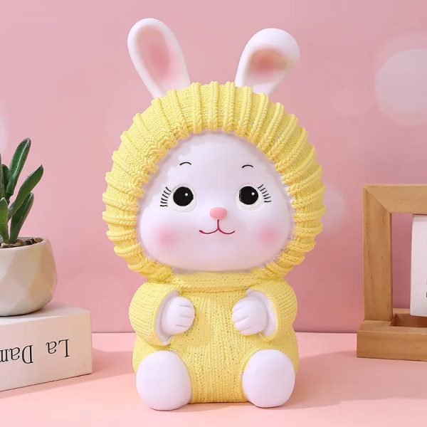 Tirelire en céramique lapin pour collection