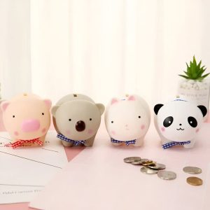 Tirelire en forme de panda, accessoire de décoration enfant