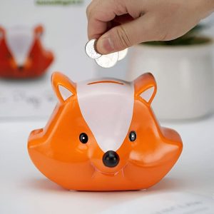 Tirelire en forme de renard pour enfants