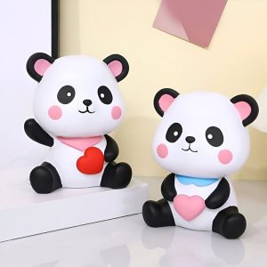 Tirelire Panda Fille en céramique colorée