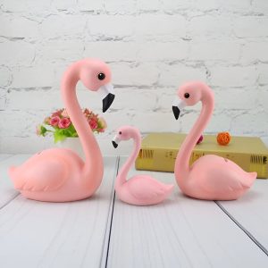 Tirelire animalière flamant rose
