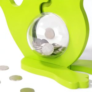 Grande tirelire transparente pour collectionner des pièces