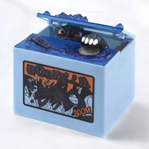 Tirelire Godzilla pour enfants, design amusant et coloré