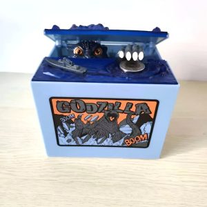 Tirelire enfant en forme de Godzilla, idéale pour épargner
