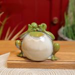 Tirelire décorative grenouille en céramique