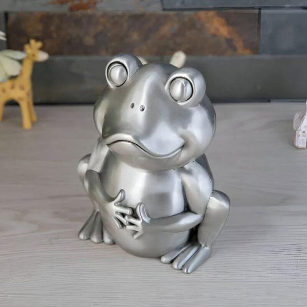 Tirelire en forme de grenouille, design original en métal