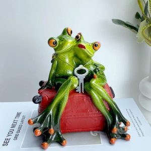 Tirelire Grenouille Verte en céramique