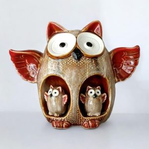 Tirelire Hibou en céramique décorative