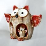 Tirelire animalière en forme de hibou
