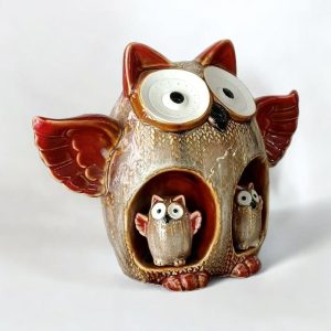 Hibou céramique pour économiser des pièces