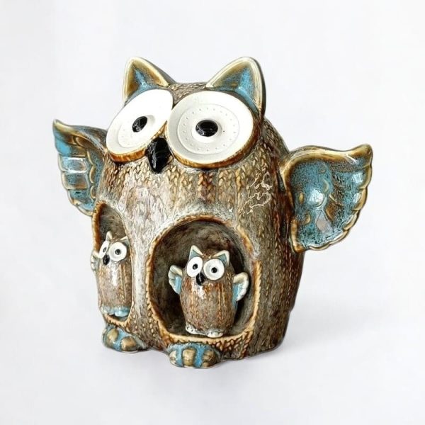 Hibou céramique coloré pour chambre d'enfant