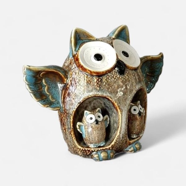 Tirelire hibou amusante en céramique